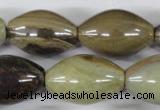 CSL106 15.5 inches 22*30mm rice silver leaf jasper beads wholesale