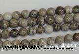 CSL11 15.5 inches 6mm round silver leaf jasper beads wholesale