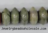 CSL110 15.5 inches 10*20mm rondelle silver leaf jasper beads wholesale