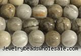 CSL150 15.5 inches 4mm round 

sliver leaf jasper beads wholesale