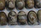 CSL20 15.5 inches 13*20mm rondelle silver leaf jasper beads wholesale