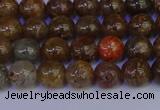 CSL221 15.5 inches 6mm round gold leaf jasper beads wholesale