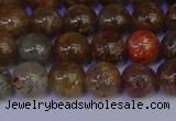 CSL222 15.5 inches 8mm round gold leaf jasper beads wholesale