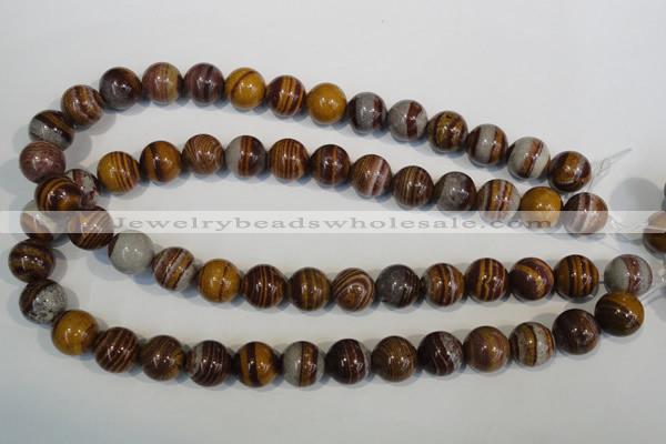 CSL84 15.5 inches 14mm round silver leaf jasper beads wholesale