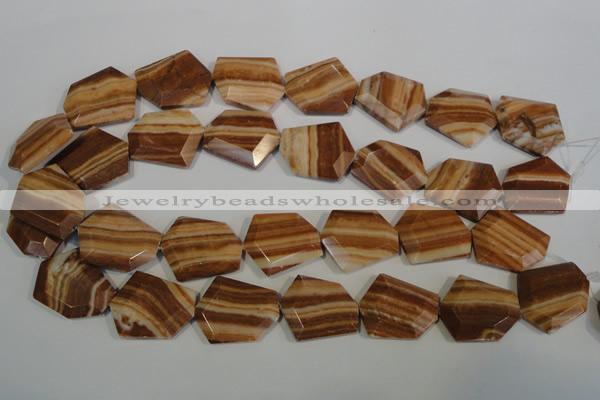 CSL86 15.5 inches 22*25mm freefrom silver leaf jasper beads wholesale