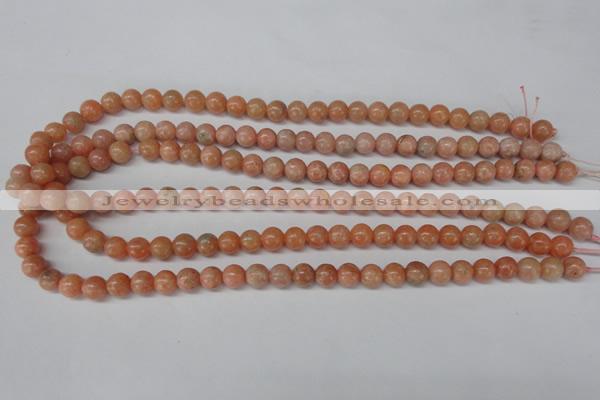 CSM03 15.5 inches 8mm round salmon stone beads wholesale