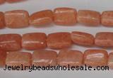 CSM18 15.5 inches 8*12mm rectangle salmon stone beads wholesale