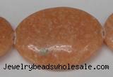 CSM40 15.5 inches 30*40mm oval salmon stone beads wholesale