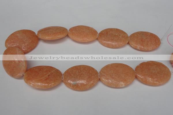 CSM40 15.5 inches 30*40mm oval salmon stone beads wholesale