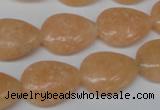 CSM45 15.5 inches 13*18mm flat teardrop salmon stone beads wholesale