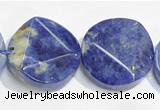 CSO03 15.5 inches 15mm faceted coin A grade sodalite beads