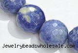 CSO19 10mm faceted round AB grade sodalite beads wholesale