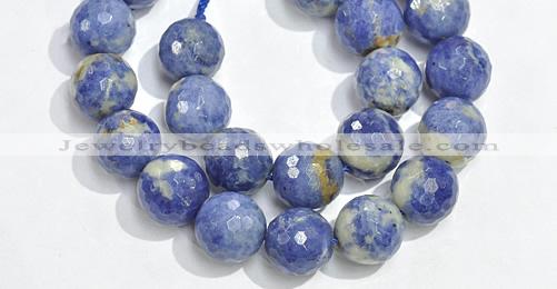 CSO19 10mm faceted round AB grade sodalite beads wholesale