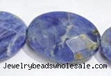 CSO25 15.5 inches A grade 8*12mm faceted oval sodalite beads