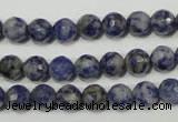 CSO302 15.5 inches 8mm faceted round Brazilian sodalite beads