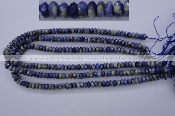 CSO32 15.5 inches 4*8mm faceted rondelle sodalite gemstone beads