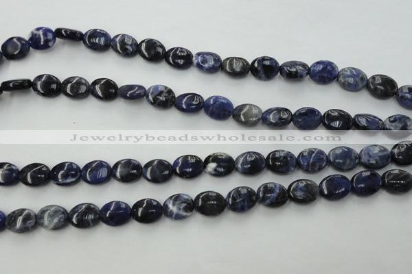 CSO370 15.5 inches 8*10mm oval natural sodalite gemstone beads