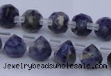 CSO450 Top drilled 7*7mm faceted teardrop sodalite gemstone beads