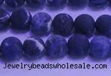 CSO454 15.5 inches 6mm round matte sodalite gemstone beads