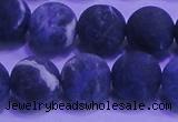 CSO457 15.5 inches 12mm round matte sodalite gemstone beads