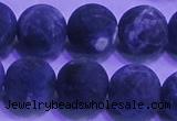 CSO459 15.5 inches 16mm round matte sodalite gemstone beads