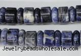 CSO50 15.5 inches 4*12mm & 8*12mm rondelle sodalite gemstone beads