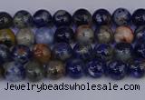 CSO510 15.5 inches 4mm round orange sodalite beads wholesale