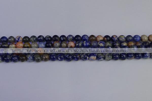 CSO512 15.5 inches 8mm round orange sodalite beads wholesale