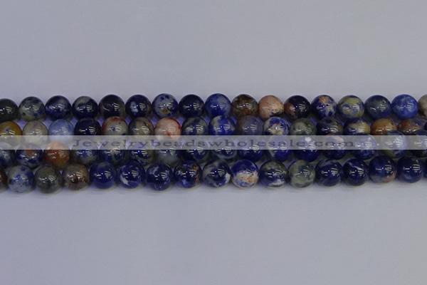 CSO514 15.5 inches 12mm round orange sodalite beads wholesale