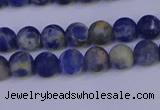 CSO520 15.5 inches 4mm round matte orange sodalite beads wholesale