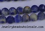 CSO521 15.5 inches 6mm round matte orange sodalite beads wholesale