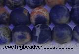 CSO524 15.5 inches 12mm round matte orange sodalite beads wholesale