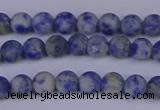 CSO530 15.5 inches 4mm round matte African sodalite beads wholesale