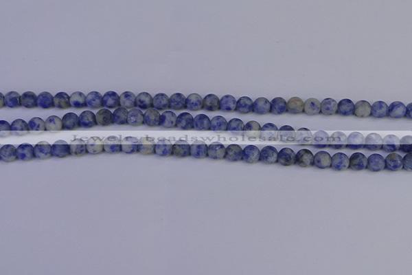 CSO531 15.5 inches 6mm round matte African sodalite beads wholesale