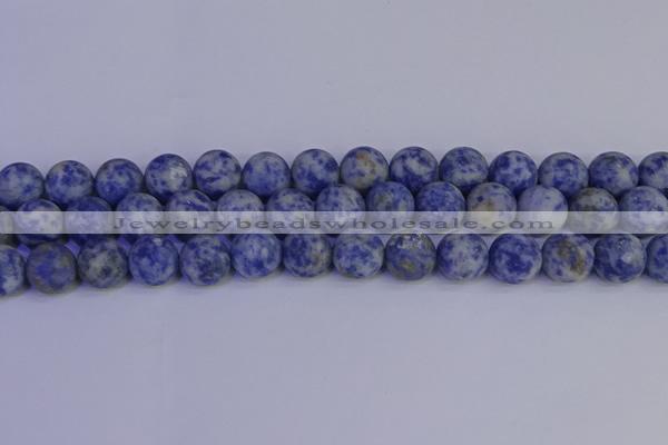 CSO535 15.5 inches 14mm round matte African sodalite beads wholesale