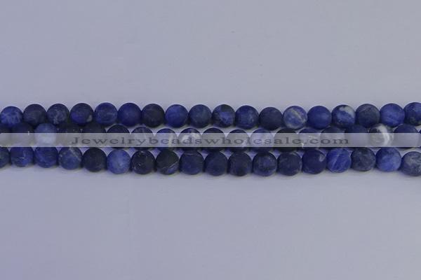 CSO543 15.5 inches 10mm round matte sodalite beads wholesale