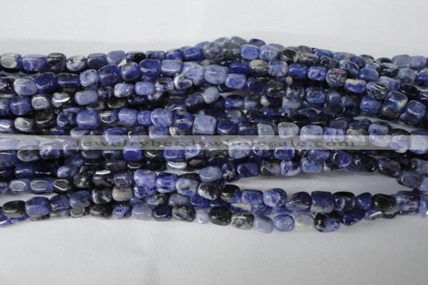 CSO55 15.5 inches 4*6mm nuggets sodalite gemstone beads