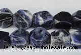 CSO56 15.5 inches 10*14mm faceted nuggets sodalite gemstone beads