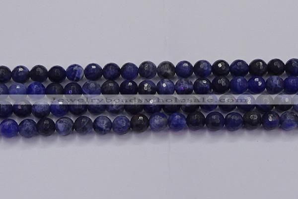 CSO603 15.5 inches 10mm faceted round sodalite gemstone beads