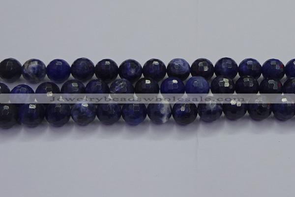 CSO605 15.5 inches 14mm faceted round sodalite gemstone beads