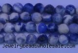 CSO620 15.5 inches 4mm faceted round AB grade sodalite beads