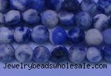 CSO621 15.5 inches 6mm faceted round AB grade sodalite beads