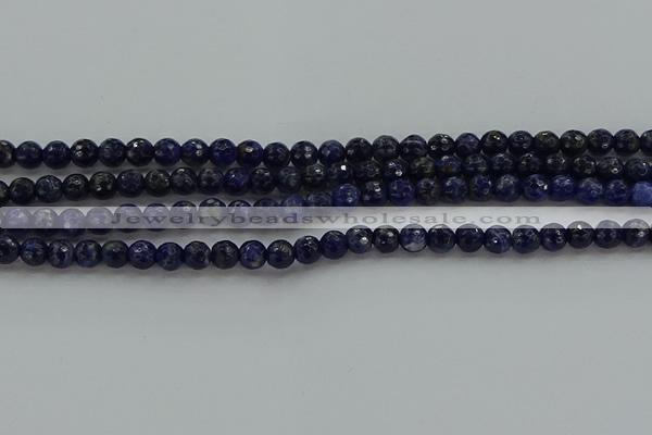 CSO642 15.5 inches 6mm faceted round sodalite gemstone beads