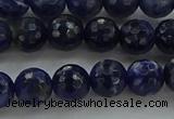 CSO643 15.5 inches 8mm faceted round sodalite gemstone beads