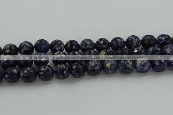 CSO647 15.5 inches 16mm faceted round sodalite gemstone beads