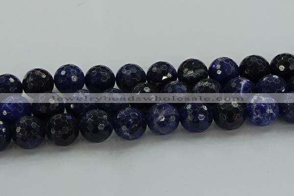 CSO649 15.5 inches 20mm faceted round sodalite gemstone beads