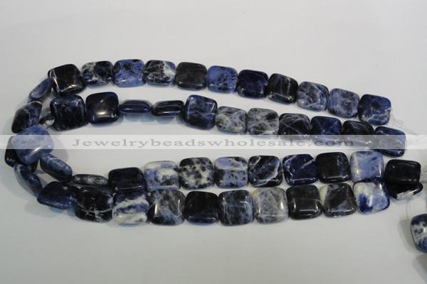 CSO65 15.5 inches 16*16mm square sodalite gemstone beads wholesale