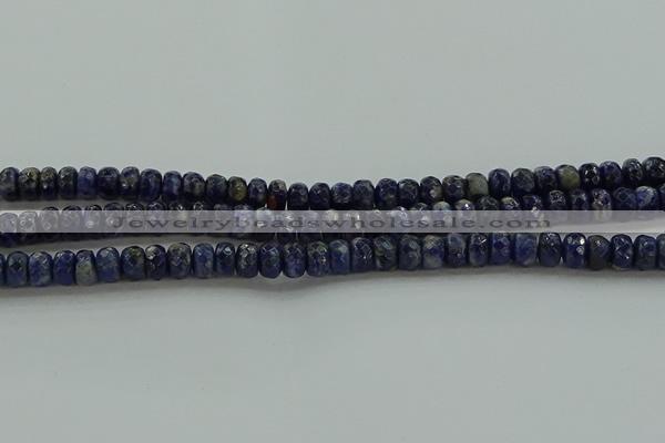 CSO662 15.5 inches 5*8mm faceted rondelle sodalite gemstone beads