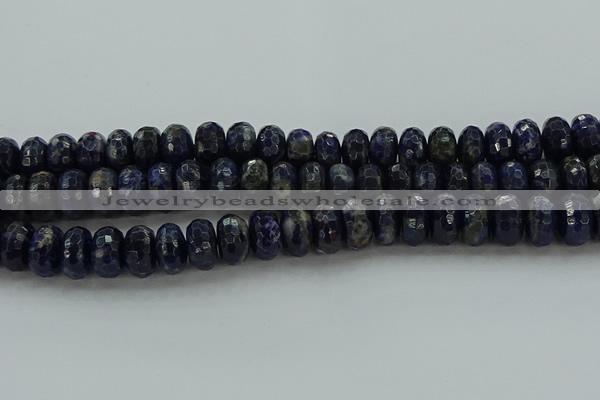 CSO665 15.5 inches 8*14mm faceted rondelle sodalite gemstone beads