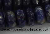 CSO666 15.5 inches 9*16mm faceted rondelle sodalite gemstone beads